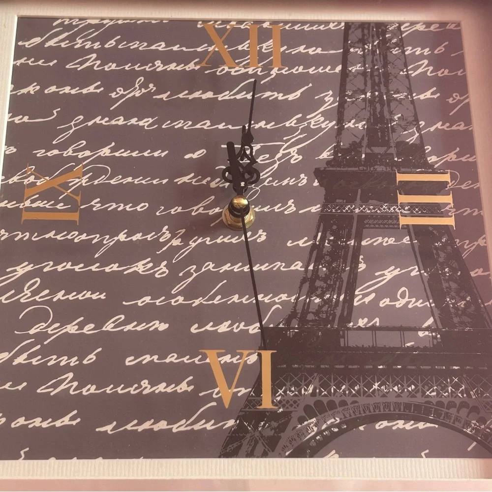 NWT/NIB living colors paris collection eiffel tower wall clock